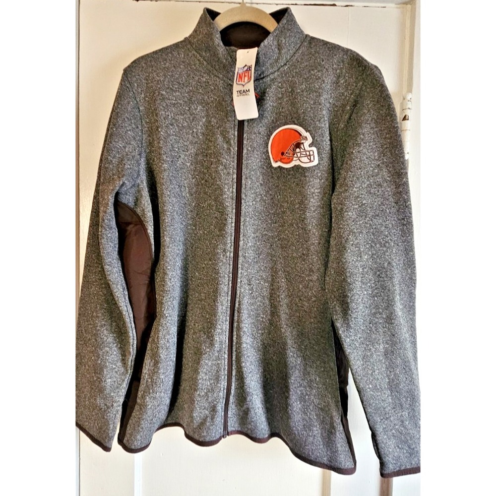 NWT NFL‎ team apparel Cleveland Browns full zip women's XL jacket gray